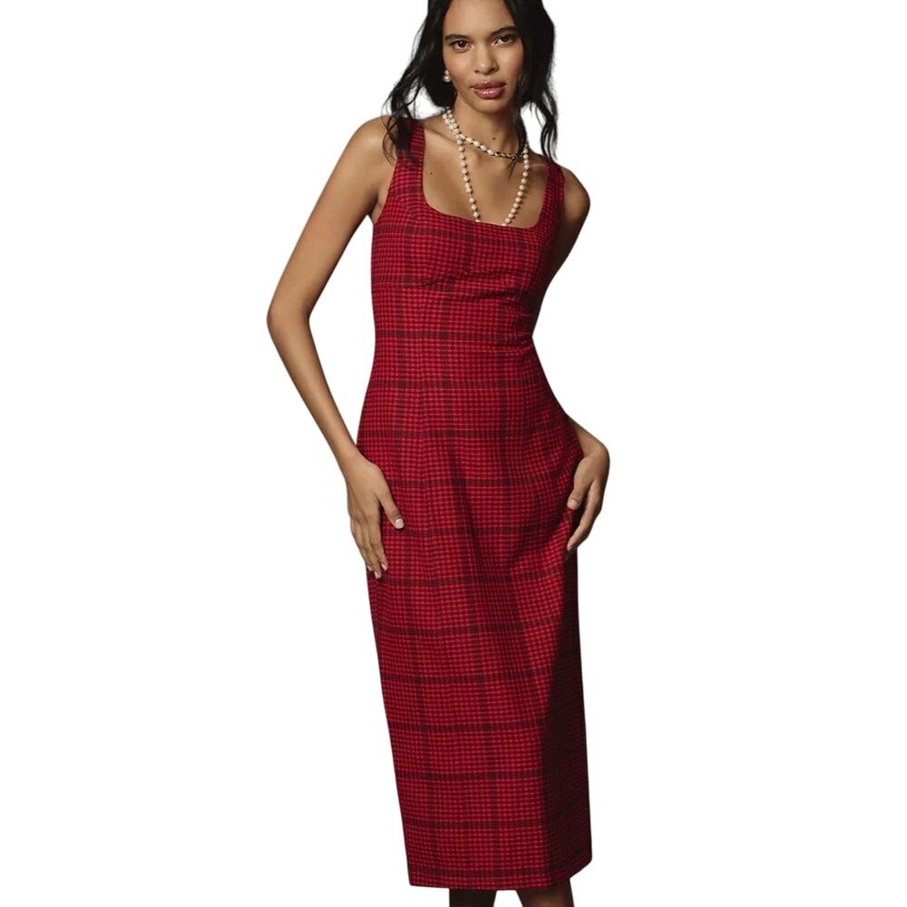 PILCRO Anthropologie Bombshell Tweed Slim Midi Dress, Various, MSRP $168 - Picture 4 of 9